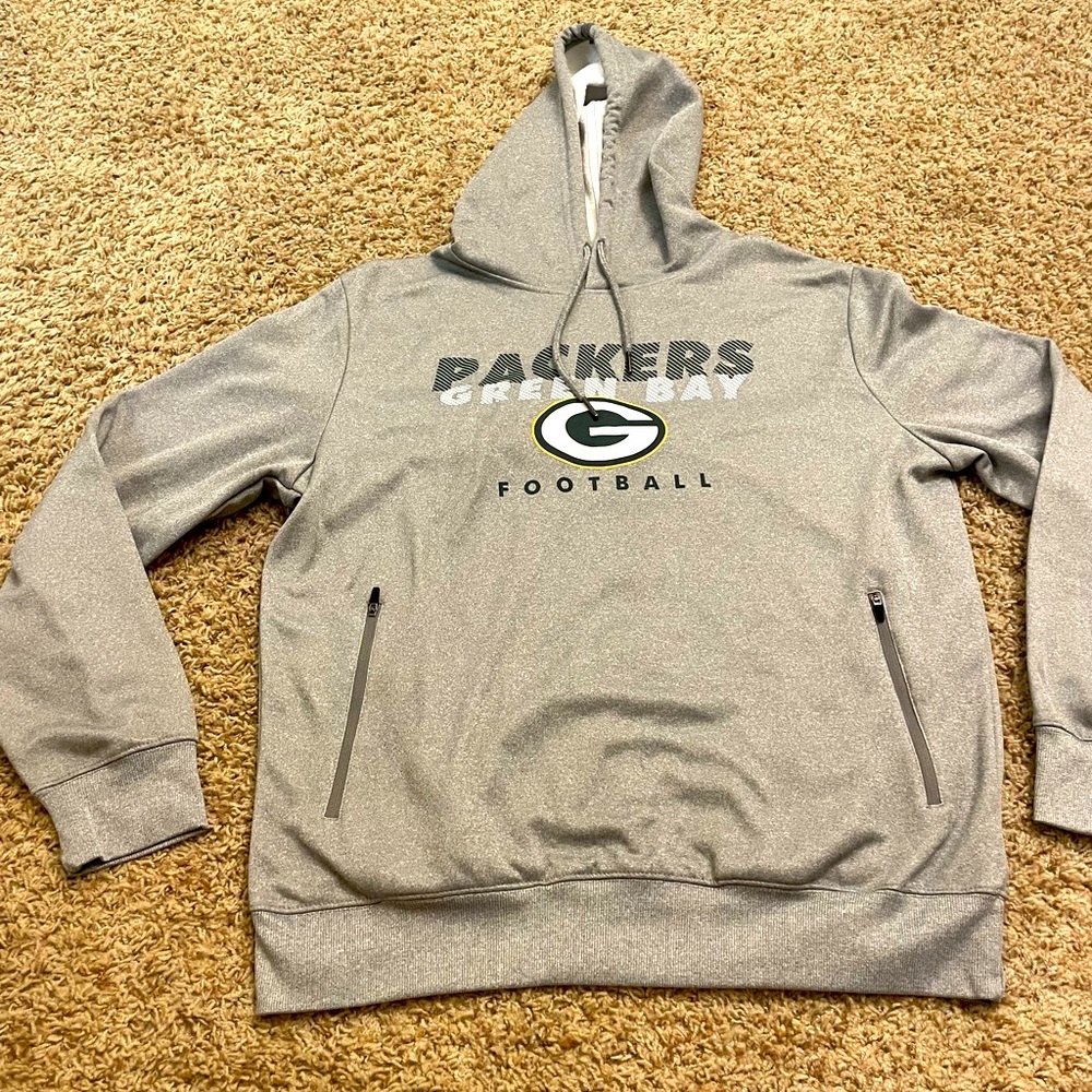 Green Bay Packer Men’s Grey Hoodie